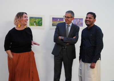 vernissage : derrière la façade exposition de Sunil Lohar à la Réserve Bienvenue, 2019