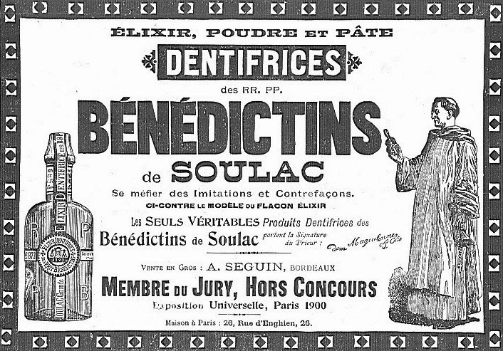 Le dentifrice des bénédictins de Soulac-sur-Mer.