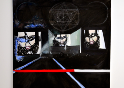 Esther Sauzet, Enigma, 2024 Peinture à l'huile d'un concert de Lady Gaga,