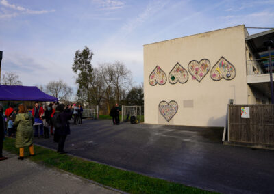 inauguration de l'œuvre d'Ash Love à Bruges, dans le cadre de Prismes