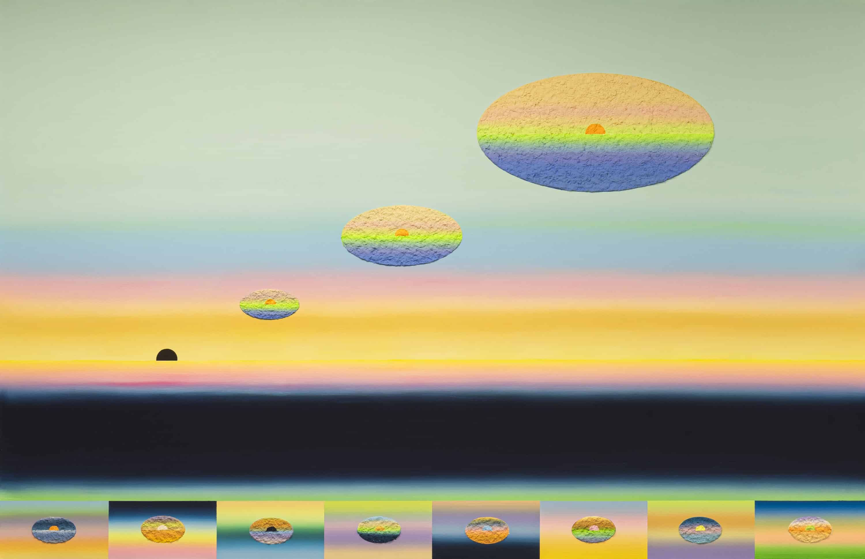 Bertso. 2025 Œuvre, paysages, couché de soleil, Benjamin Artola