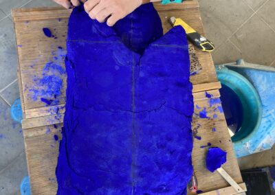 Résidence Encore à la traine avec Pauline Castra, dans les ateliers de Pastels Girault.