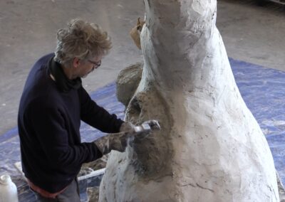 Production des sculptures de Bevis Martin et Charlie Youle / 1% collège Jacques Ellul