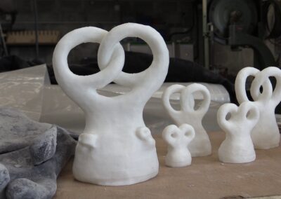Production des sculptures de Bevis Martin et Charlie Youle / 1% collège Jacques Ellul