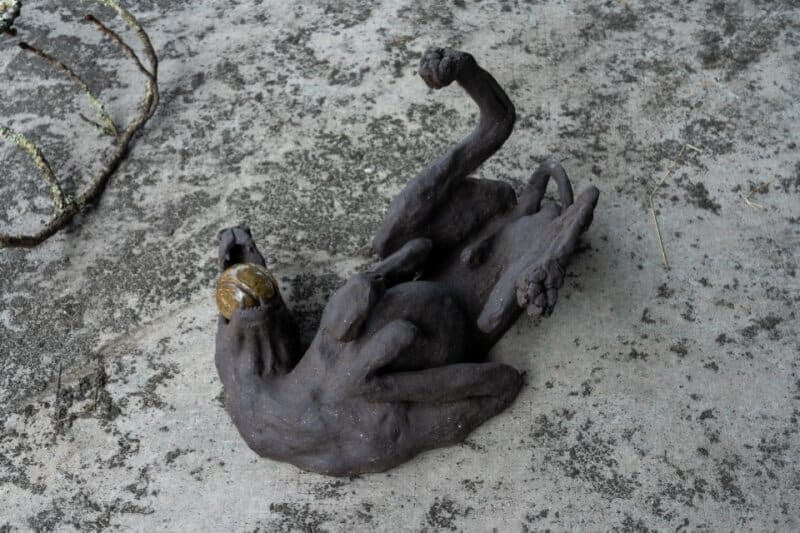 Chien, Romane Taque Oeuvre, céramique, sculpture, chien, Romane Taque